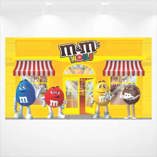 Painel Retangular Chocolate M&m 5m x 2,8m
