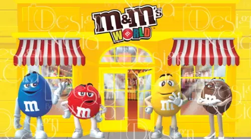 Painel Retangular Chocolate M&m 5m x 2,8m