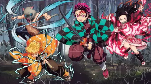 Painel Retangular Demon Slayer 5m x 2,8m