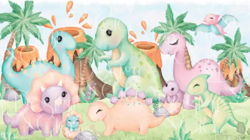 Painel Retangular Dinossauros 5m x 2,8m