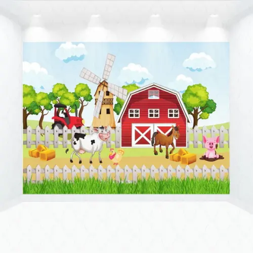 Painel Retangular Fazendinha 1m X 1,50m