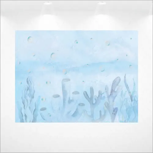 Painel Retangular Fundo Do Mar 1m X 1,5m