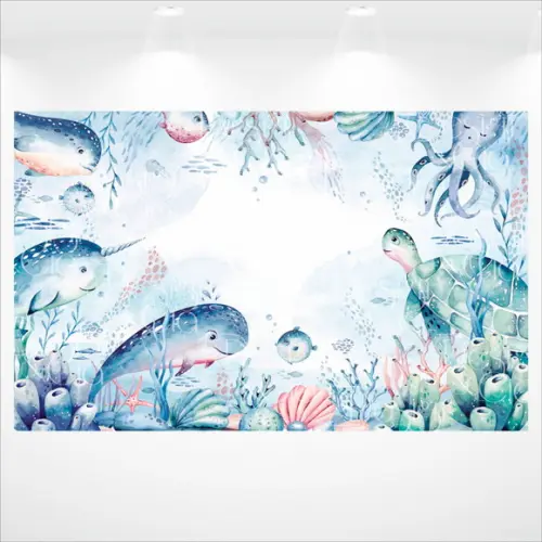Painel Retangular Fundo do Mar 4,5m x 2,8m