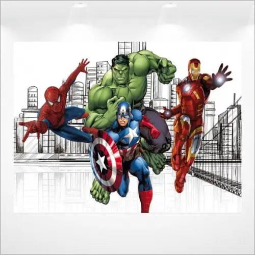Painel Retangular Heróis Vingadores 2m x 1,5m