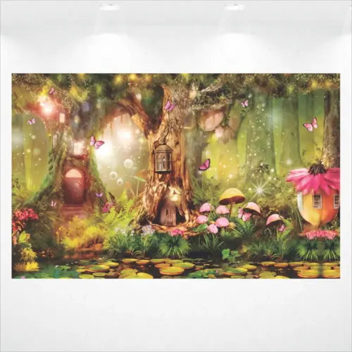 Painel Retangular Jardim das Fadas 4m x 2,5m