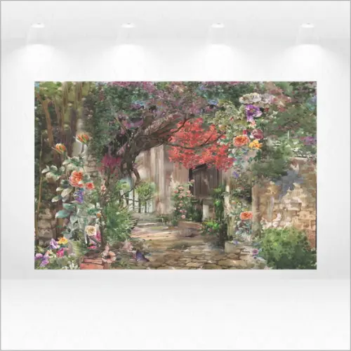 Painel Retangular Jardim Floral 1m X 1,5m
