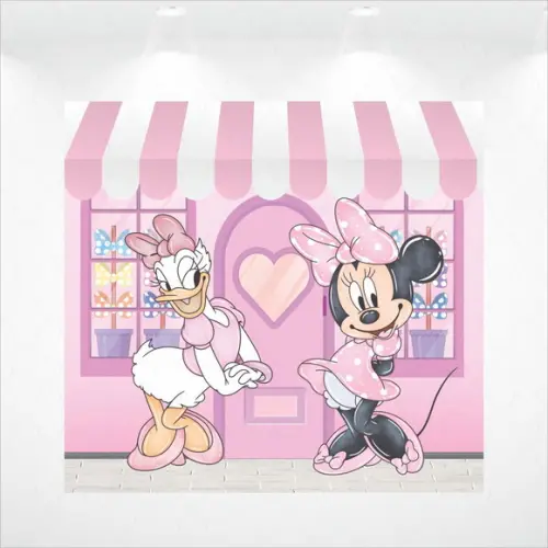 Painel Retangular Loja de Laços da Minnie 3x2,8m