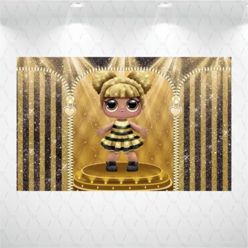 Painel Retangular Lol Surprise Queen Bee 1m x 1,5m