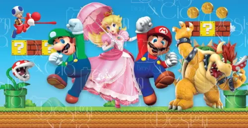 Painel Retangular Mario Bros 5,8m x 3m