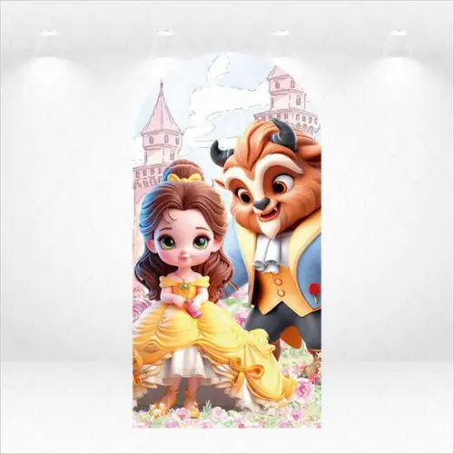 Painel Retangular ou Romano Vestfácil Bela e a Fera - 1mx2m