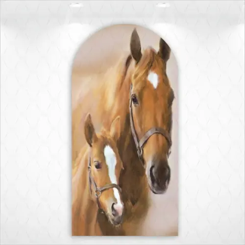 Painel Retangular ou Romano Vestfácil Cavalo Country - 1mx2m
