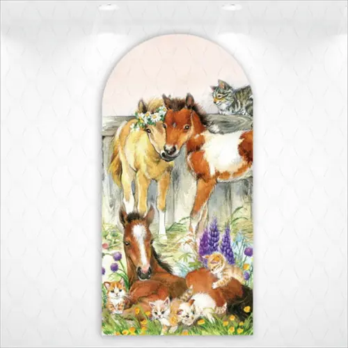 Painel Retangular ou Romano Vestfácil Cavalo Country - 1mx2m
