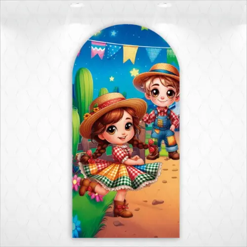Painel Retangular ou Romano Vestfácil Festa Junina - 1mx2m