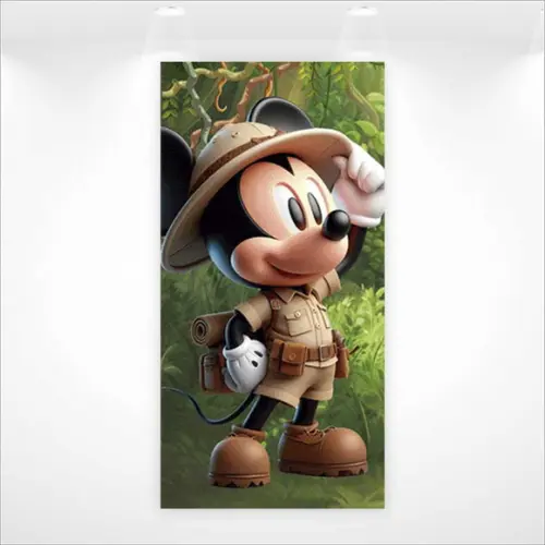 Painel Retangular ou Romano Vestfácil Mickey Safari - 1mx2m