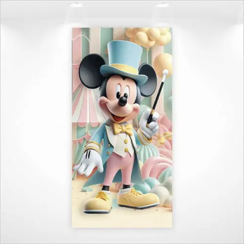 Painel Retangular ou Romano Vestfácil Mickey Circo - 1mx2m