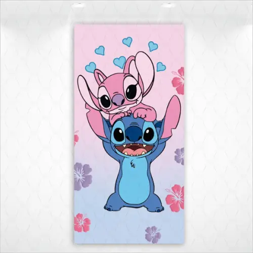Painel Retangular ou Romano Vestfácil Stitch e Angel - 1mx2m