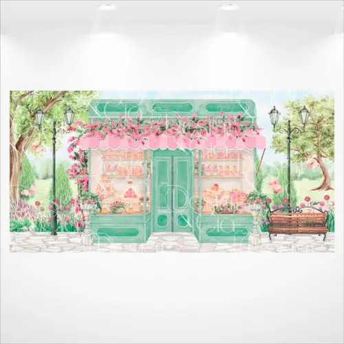 Painel Retangular Patisserie 6m x 3m