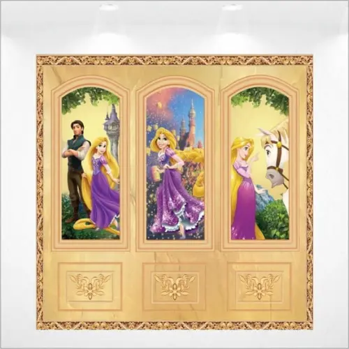 Painel Retangular Princesa Rapunzel 1,5m x 1,5m