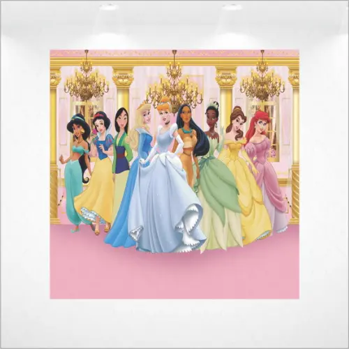 Painel Retangular Princesas 1,5m X 1,5m