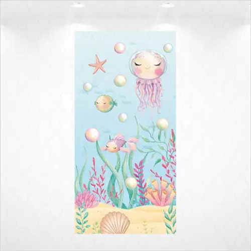 Painel Retangular Vestfácil Fundo do Mar - 1m X2m