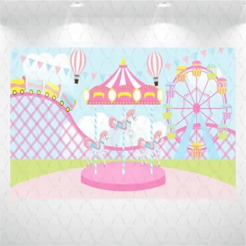 Painel Retângulo Parque Rosa 1m X 1,5m