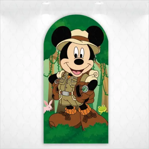 Painel Romano Vestfácil Mickey Safari - 1m X2m