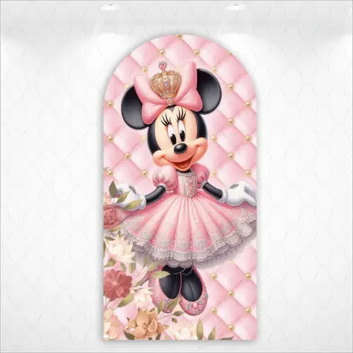 Painel Romano Vestfácil Minnie Realeza - 1m X2m