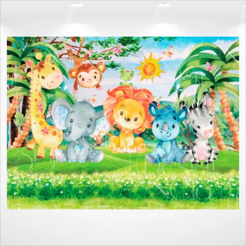 Painel Safari Fofo 4m x 3m