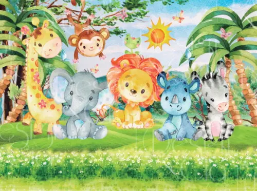 Painel Safari Fofo 4m x 3m