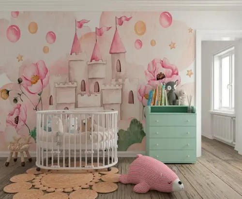 Papel de Parede Castelo de Princesas - 3x2,8m