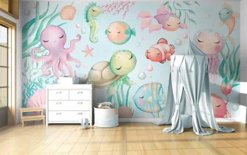 Papel de Parede Fundo do Mar 5x2,8m