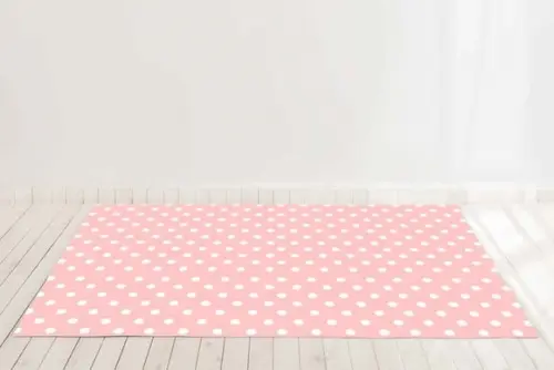 Tapete em Lona Poá Rosa - 2x1,5m