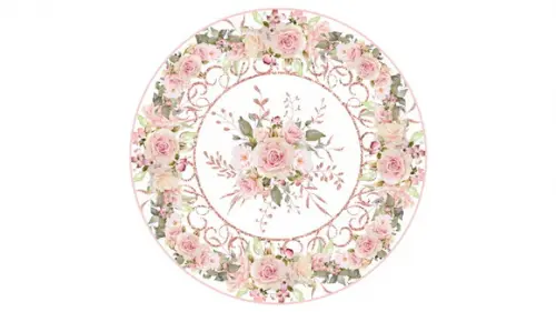 Toalha de Mesa Redonda 1,5m Estampa Floral