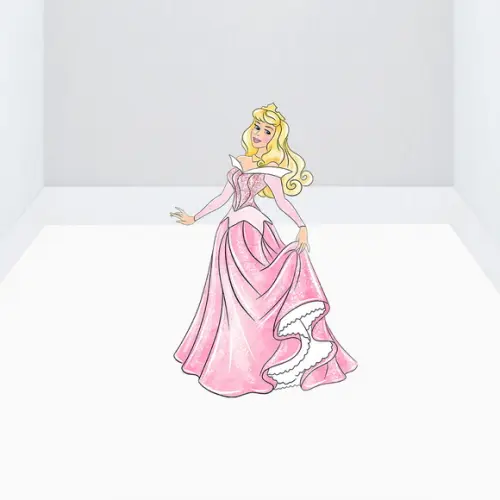 Totem 1,5 m Princesa Aurora - Bela Adormecida Desmontável