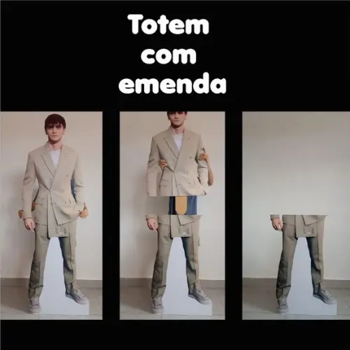 Totem até 1,3m Personalizado de Foto Desmontável