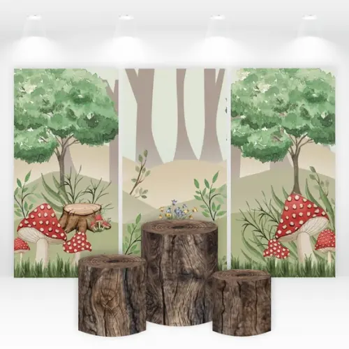 Trio de Capas de Painel e Cilindros Bosque