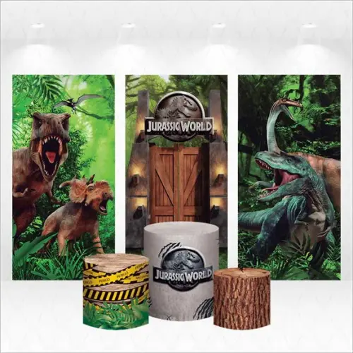 Trio de Capas de Painel e Cilindros Jurassic World