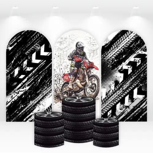 Trio de Capas de Painel e Cilindros Motocross