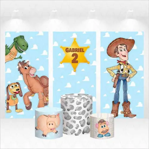Trio de Capas de Painel e Cilindros Toy Story