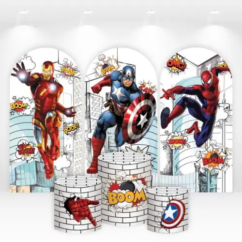 Trio de Capas de Painel e Cilindros Vingadores