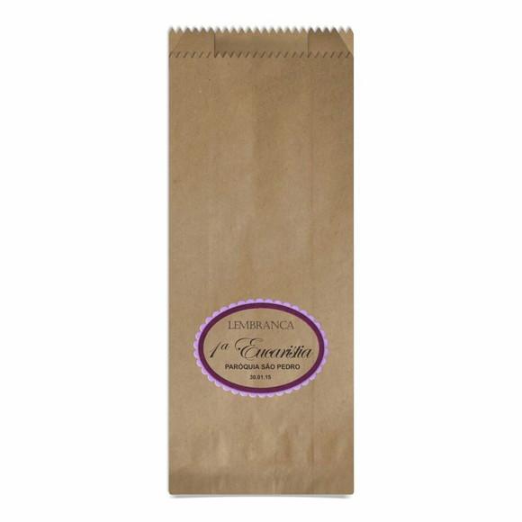 1ª Eucaristia - Saquinho Kraft Simples Personalizado