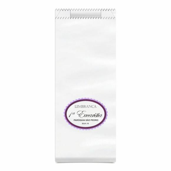 1ª Eucaristia - Saquinho Kraft Simples Personalizado