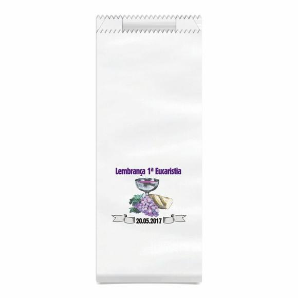 1ª Eucaristia - Saquinho Kraft Simples Personalizado