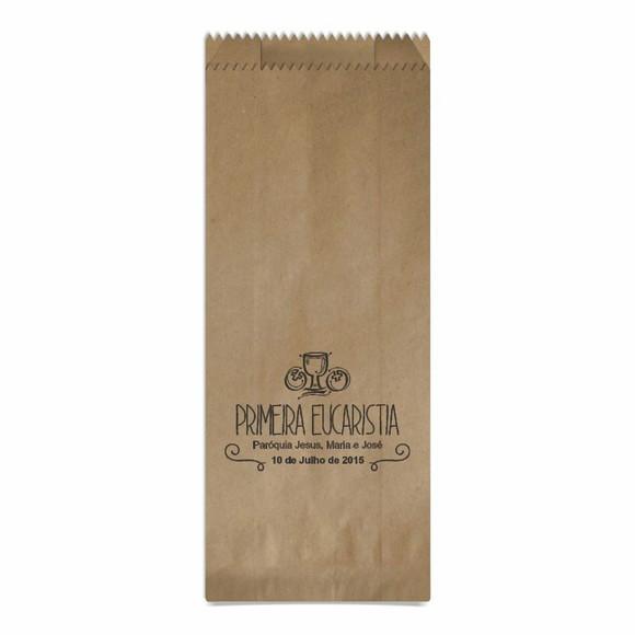 1ª Eucaristia - Saquinho Kraft Simples Personalizado