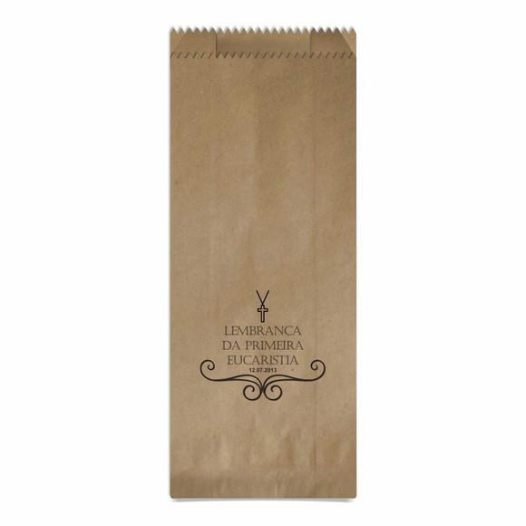1ª Eucaristia - Saquinho Kraft Simples Personalizado