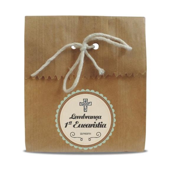 1ª EUCARISTIA - SAQUINHO PAPEL PERSONALIZADO MOD.09