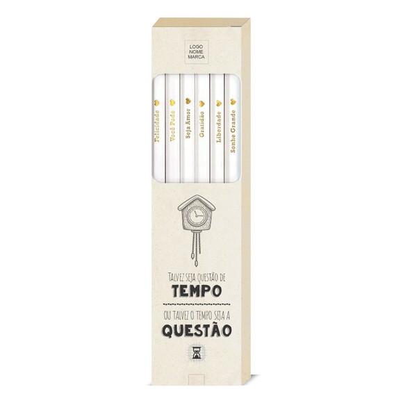 Caixa c/ 6 Lápis + Marca Página, Person. Kit Inspire! M011