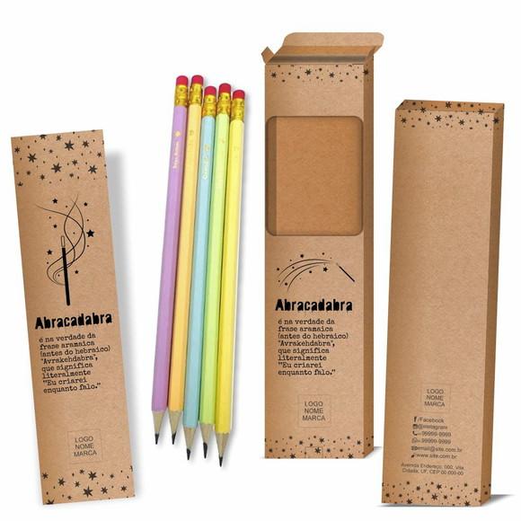 Caixa c/ 6 Lápis + Marca Página, Person. Kit Inspire! M058