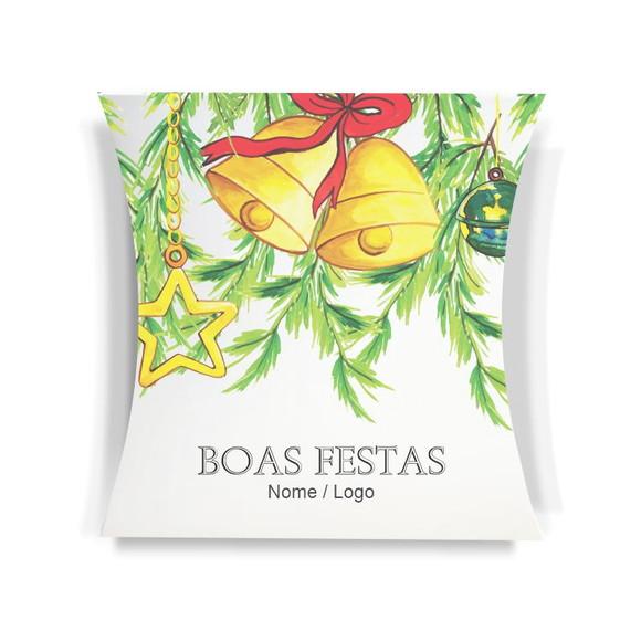 Caixa Travesseiro / Almofada Personaliz. Boas Festas. Mod98