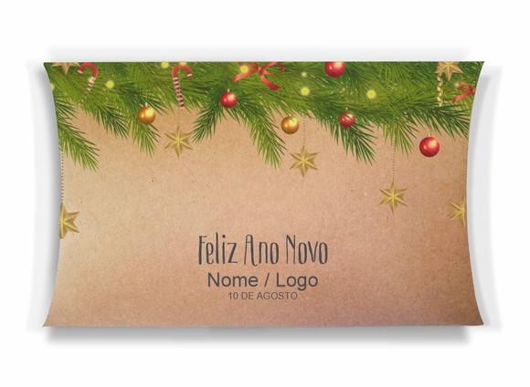 Caixa Travesseiro / Almofada Personaliz. Boas Festas. Mod99